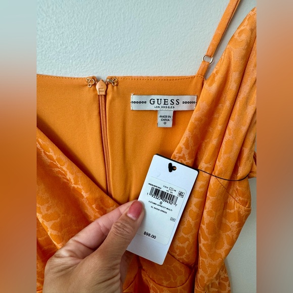 GUESS AUTUMN APRICOT MULTI SL NADIA DRESS - Picture 3 of 4